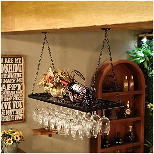 Stylish Simplicity Wine Rack Retro Metal Simple Style Iron Chain Creative Display Storage Floating Wine Rack Household Goblet Rack - Restaurant K