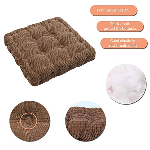 ASDF Garden Furniture Pad, Outdoor/indoor Water Thicken 2 Seater Bench And Patio Furniture Pad Cushion 50x50cm brown-6