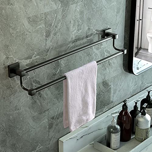 Black Towel Rack No Drill Towel Holder Stainless Steel Towel Rail Self Adhesive Wall Mounted For Bathroom Toilet,B,60cm