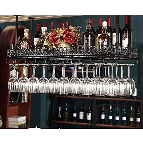 Stylish Simplicity Wine Rack, Vintage Wrought Iron Wine Rack, Bar Wine Rack, Multi-Function Storage Rack, Home Goblet Rack, Cabinet Bar Kitchen A