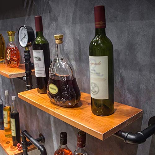 LIUZH Wall Decoration Wine Rack, Home Wall Wine Rack, Vintage Industrial Wall Iron Wine Rack