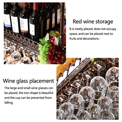 Stylish Simplicity Stylish Simplicity Industrial Retro Bar Floating Wine Rack Stylish Simplicity Glass Goblet Bracket Retro Iron Inverted Wine Gl