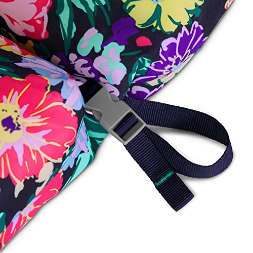 Classic Accessories Vera Bradley Water-Resistant Patio Chair Cushion, 21 x 19 x 22.5 x 5 Inch, Happy Blooms, Seat Back Cushion