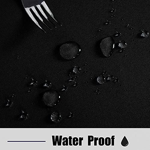 Fitable Square Table Cover Outdoor and Indoor Tablecloth - Washable Waterproof Wrinkle Free Table Cloth with Zipper and Umbrella Hole for Spring/