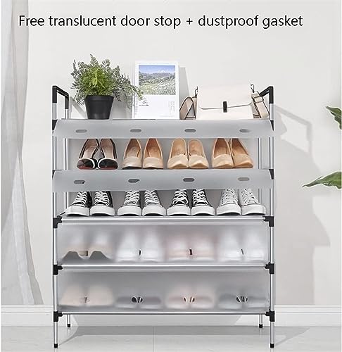 KRHINO Shoe Rack 4 Tiers And 5 Tiers Shoe Rack Organizer For Entryway, Stackable Shoe Shelf Shoe Racks For Bedroom Closet (Color : 5, Size : 80CM