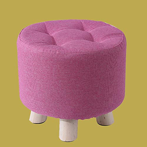 LUKEO Sofa Footstool, Household Footstool with Wooden Legs, Stylish Shoe Changing Stool