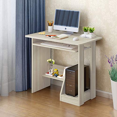 LXXSH Modern Wood Desktop Computer Desk with Keyboard Tray PC Laptop Desk for Study Student Writing Table Home office Work Furniture (Color : A)
