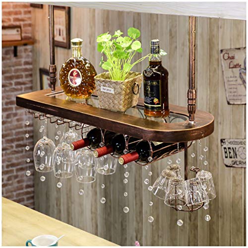 Inverted Wine Racks Simple Ceiling Style Multi-Functional Display Home Goblet Wine Racks Restaurant Kitchen Bar Adjustable Height Floating Wine R