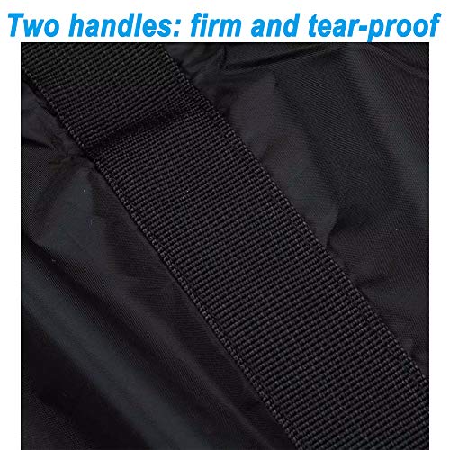 Flymer Garden Cushion Storage Bag Outdoor Storage Bag for Patio Cushions with Durable Handles Black (173 * 76 * 51cm)