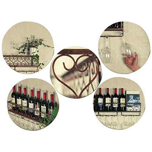 Stylish Simplicity Industrial Metal Wall-Mounted Wine Glass Holder Black Vintage Stylish Simplicity Champagne Glass Wine Glass Goblet Holder 80X2