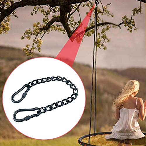 Faderr Hanging Chair Chain, Chain with Two Carabiners, Chair Hardware Swing Hooks, Stainless Steel Hanging Chair Chain with Two Carabiners, Max L