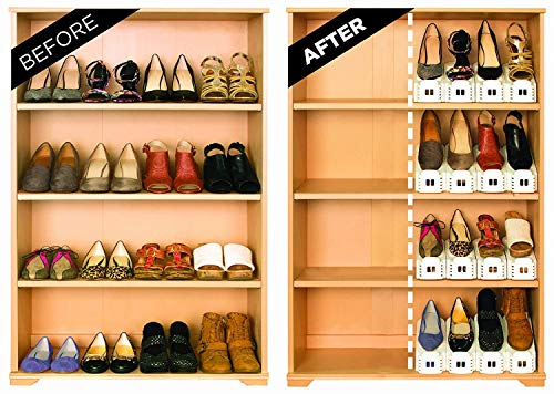 Shoe Slotz Space-Saving Storage Units in Ivory | As Seen on TV | No Assembly Required | Limited Edition Price Club Value Pack, 10 Piece Set