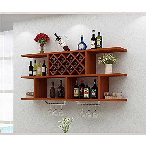 SUCHETA Wine Rack Wall Mounted Wine Racks, Solid Wood Wine Cabinet, Modern And Simple Wall Hanging Red Wine Shelf, Restaurant Shelf, Stylish Crea