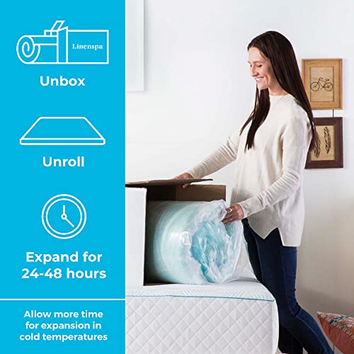 Linenspa Gel Swirl Memory Foam Topper, Queen