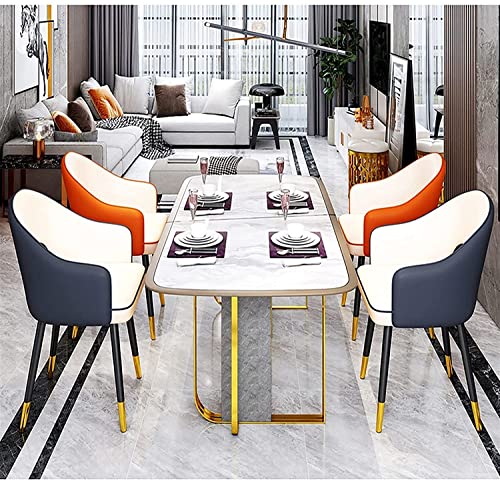 dining chair Office Reception Chairs Business Dining Chairs Set Kitchen Dining Room Chairs Modern PU Leather Hollow Out Back Padded Soft Seat Liv