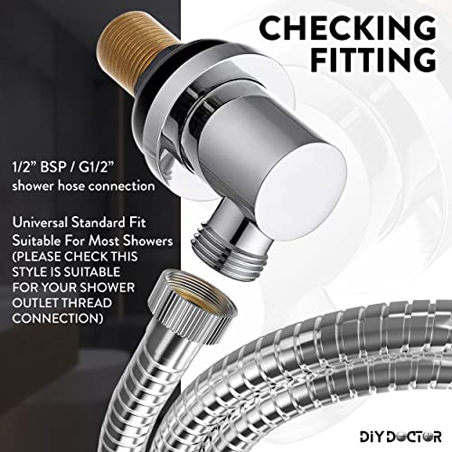 DIY Doctor Universal Shower Hose - 1.75m x 11mm Extra Long Shower Hose - Flexible Shower Hose - Longer Than Shower Hose 1.5m - Shower Pipe - Stai
