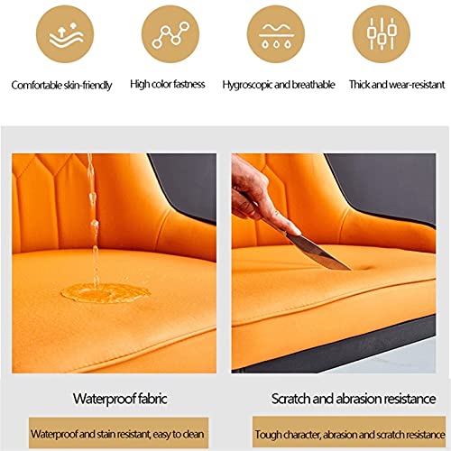 Kitchen Dining Room Furniture Chairs Kitchen Dining Chairs Set Of 4 Modern PU Leather High Back Soft Seat Living Room Chairs Water Proof Leather