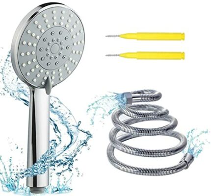 Y-home High Pressure Shower Head, Universal Handheld Shower Double Boost Pressure Design for Low Water Pressure 4 Spray