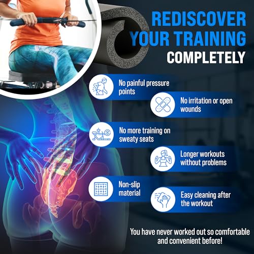 MAUMI Rowing Machine Seat Cushion Seat Pad for Concept 2 Rowing Machine D Waterrower and any other Rower - Accessories for Training on Rowerg Row