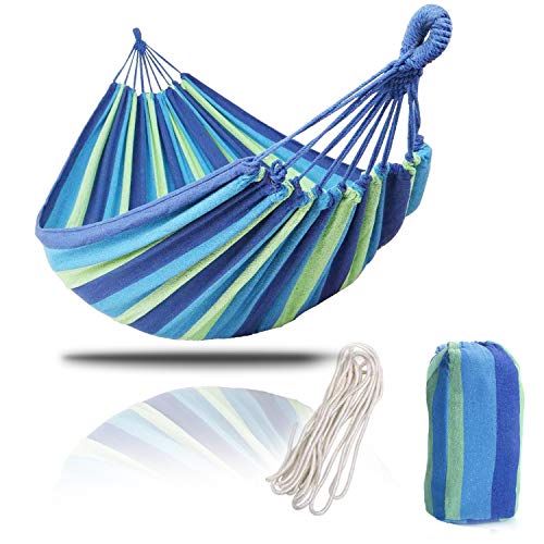 KEPEAK Outdoor Cotton Hammock, Widening and Thickening Portable with Carrying Bag for Backpacking, Camping, Backyard, Garden, Red