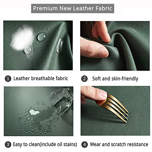 Leather Storage Bench,Premium Storage Bench End of Bed Upholstered Bench,Modern Bedroom Bench Entryway Bench with Storage-Green 100x40x45cm(39x16