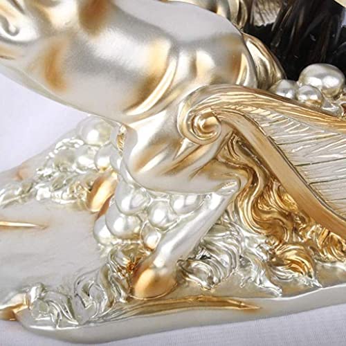 NEOCHY European Champagne Double Horse Car Wine Rack Decoration Bottle Stand, Fashion Rack Single Bottle Tabletop Holder for Home Decor