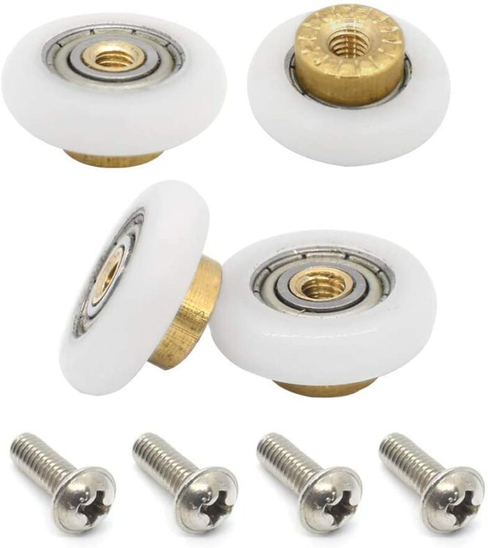 4X Replacement Shower Door Rollers/Runners/Wheels 19mm Diameter
