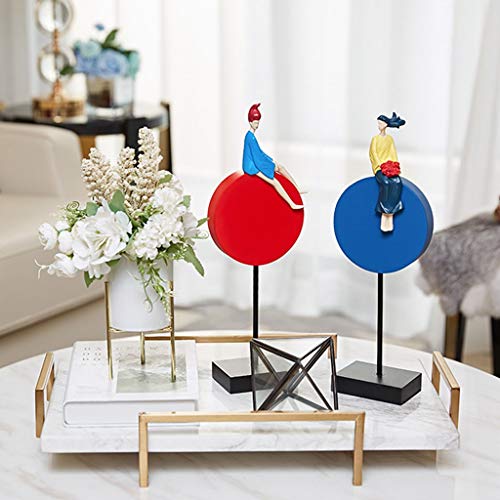 n/a Couple Character Sculpture Decoration, Living Room Study Wine Cabinet Handmade Resin Portrait Artwork Wedding Home Decoration Gift