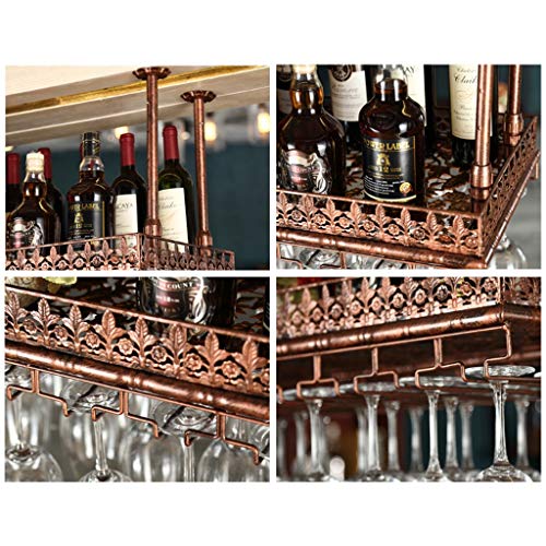 Stylish Simplicity Wine Rack, Vintage Wrought Iron Wine Rack, Bar Wine Rack, Multi-Function Storage Rack, Home Goblet Rack, Cabinet Bar Kitchen A