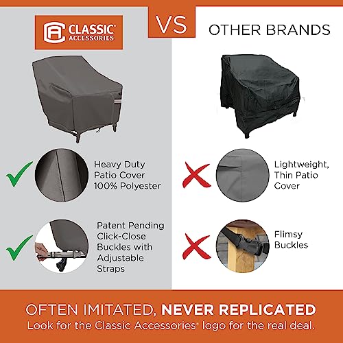 Classic Accessories Ravenna Garden Adirondack Chair Cover, Dark Taupe/Mushroom/Espresso (80cm)
