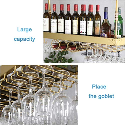 MiroDo Wall Mounted Wine Rack Metal Hanging Wine Rack 4 Long Stem Glass Holder & Wine Cork Storage Wine or Liquor Bottle Storage Holders Stemware