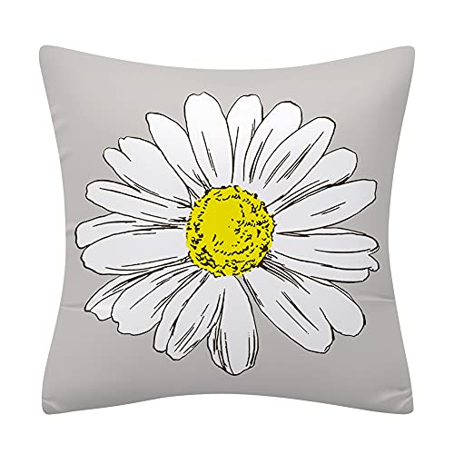 LANKOER Set of 4 Decorative Cushion Covers 45x45cm, Soft Polyester Square Throw Pillow Covers, Perfect to Outdoor Patio Garden Blench Living Room