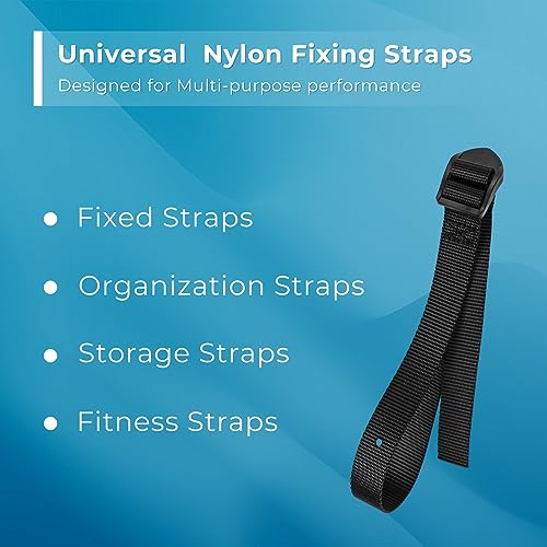 ArrogantF Nylon Fixing Straps with Plastic Buckles Compatible with Concept 2 Rowers Machine Foot Fitness Straps for Multipurpose Fixing Straps fo
