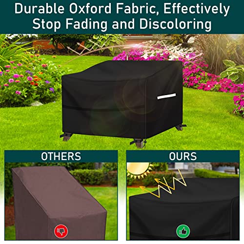 Garden Chair Covers 1PC, Outdoor Seat Covers Waterproof 210D Outdoor Patio Chair Covers Oxford Fabric Garden Furniture Covers for Lawn Sofa Chair
