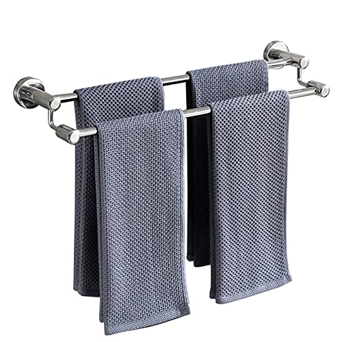 HIGOH Towel Rack Bathroom Lengthen Towel Storage Rack Towel Bar,Wall Mounted Double Towel Rod for Toilet Hardware and Kitchen,Stainless Steel Pol