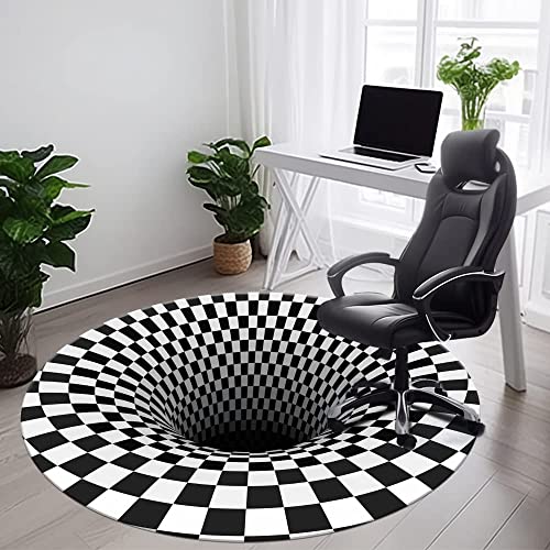 Khalidah Office Chair Mat for Hardwood & Tile Floor, 47" × 47" Computer Chair Mat for Rolling Chair, Under Desk Low-Pile Rug, Multi-Purpose Floor