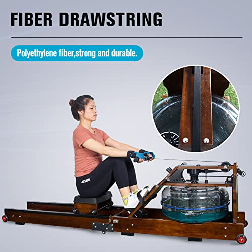 NAMVI Water Resistance Rowing Machine, Machine for Home Use Rower Machine with Aluminum Slide Rail, 6 Adjustable Resistance & LCD Monitor, for Ho