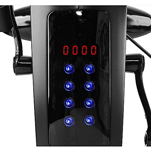 LUNEZY Pedal Exerciser with Multifunctional LCD Display, Mini Arm Leg Exercise Bike Foot Hand Cycle, Portable Stationary Peddler Machine Bicycle