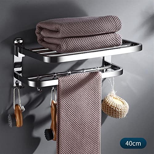 HIGOH Towel Racks,Bathroom Towel Rack Wall Mounted Towel Holder,Towel Rack,Wall-Mounted Bathroom Towel Organizer Storage Rack Hanger Shelf,Towels