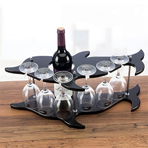 KTSCFS Wine Glass Rack Solid Wood Wine Rack Wine Bottle Rack European Home Furnishings