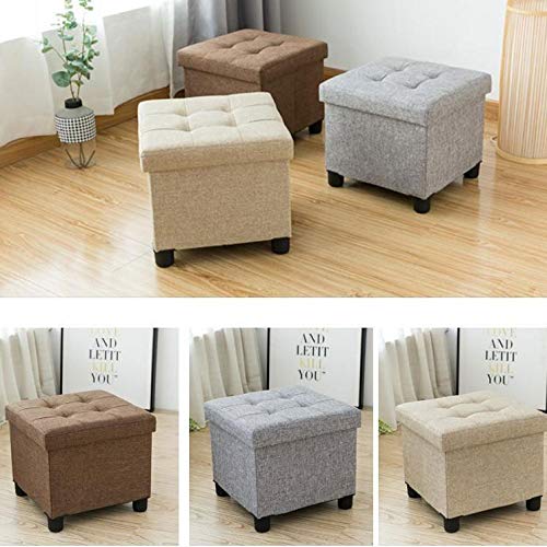 LUKEO Shoes Changing Stool Shoes Cabinet Clothing Store Sofa Stool Domestic Bed End Storage Stool Storage Box Can Sit On Adult (Color : Argento)