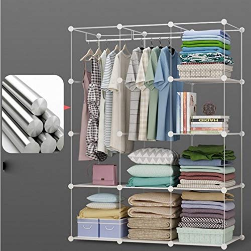 LUKEO Wardrobes Bedroom Furniture Home Furniture Resin Wardrobe Assembly Closet Organizer