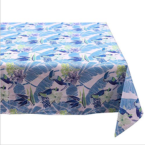MKISHINE Tablecloth for patio table,bonus 6 clips fit patio table perfectly with opening for umbrella stand,robust, waterproof,machine washable w