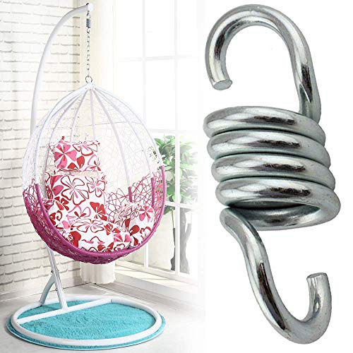LONGAIXIN Hammock Spring Suspension Hooks Spring Garden Swing Basket Spring Hook Hanger Extension Spring for Garden Swing Hammock Hanging Chair P