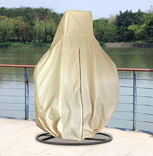 Premium Double Egg Chair Waterproof Cover Patio Hanging Chair, Heavy Duty, Windproof, Rip Proof, 600D Oxford 232 x 203cm with Lock and Zipper, Ga