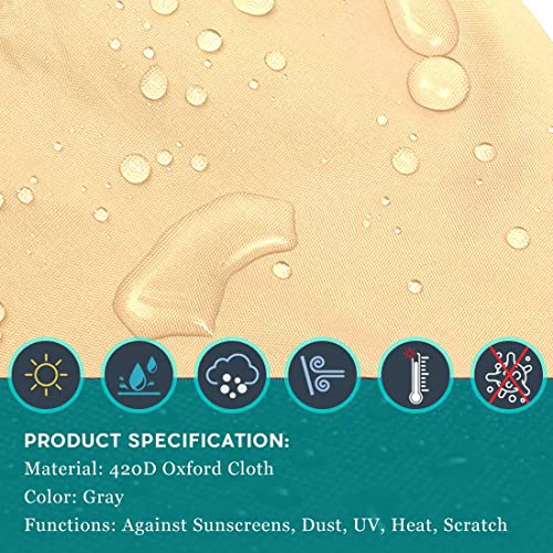 Patio Umbrella Cover,Sunshade Cover 420D Oxford Fabric,Waterproof Dustproof Sunproof and Fade Resistant Suitable for 9 Feet to 13 Feet Offset Ban