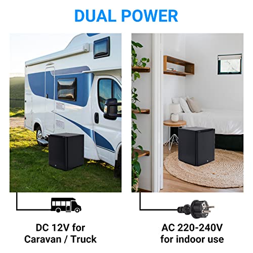SMETA 12V Fridge for Campervan, 2 Way Camping Fridge 12V 240V with Lock 40L Campervan Fridge Caravan Fridge 12V Car Fridge for Van RV Truck Yacht