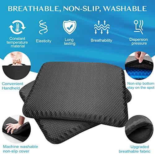 MONgiftshop Gel Seat Cushion, Double Thick Breathable Seat Cushion Cool Gel Cushion Honeycomb Design with Non-Slip Cover Pain Relif Seat Cushion