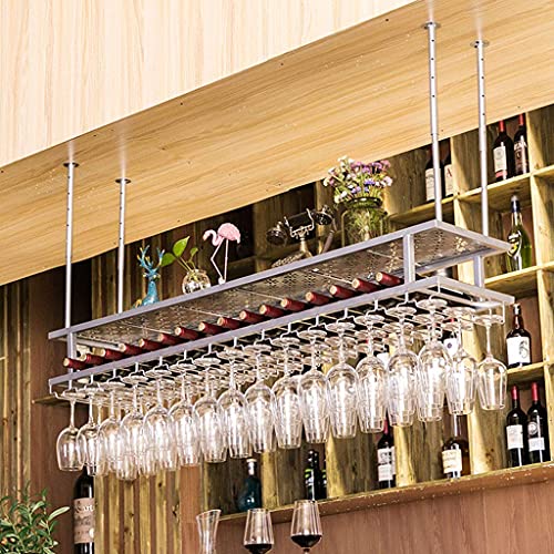 EYLINK Wine Racks,Wine Glass Rack Cabinet Holder - Wall Bottle Glass Shelf Ceiling, Wine Cabinet Barniture, Wine Storage Display Decor,60Cm