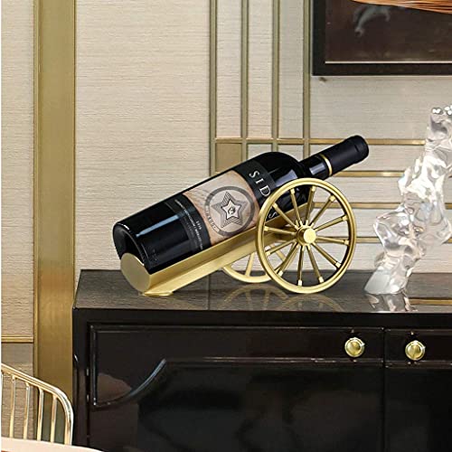 NEOCHY Modern Creative Pure Copper Wine Rack Decoration Artillery Car Home High-End Wine Shelf Diagonally Placed Living Room Wine Cabinet Decorat